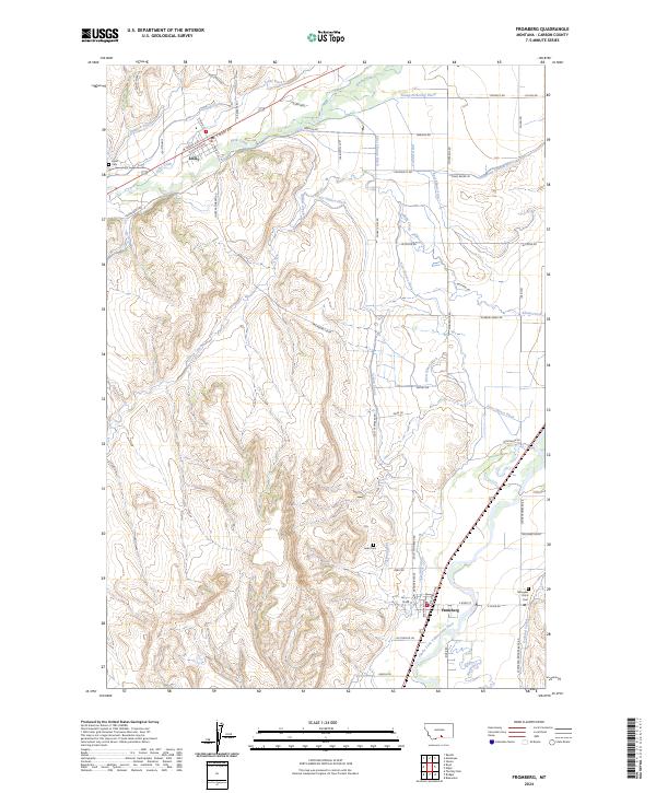 USGS Topographic Map – Fromberg