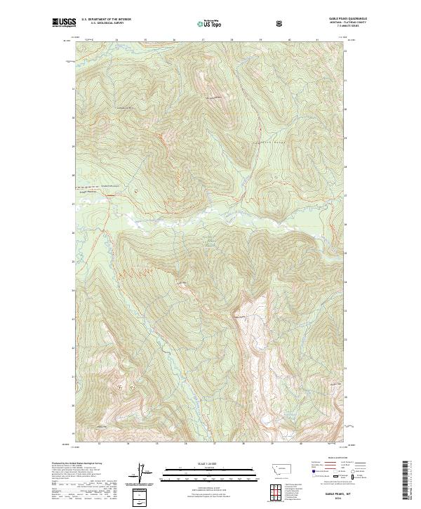 USGS Topographic Map – Gable Peaks