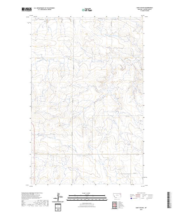 2024 Map of Gady Coulee, 2024 Print