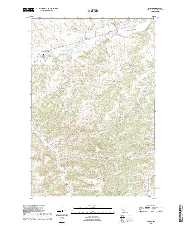 USGS Topographic Map – Gage NE