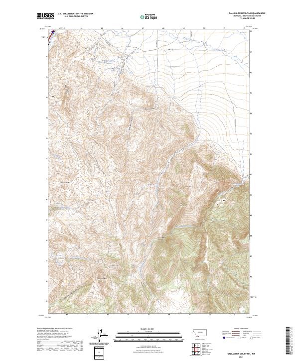 USGS Topographic Map – Gallagher Mountain