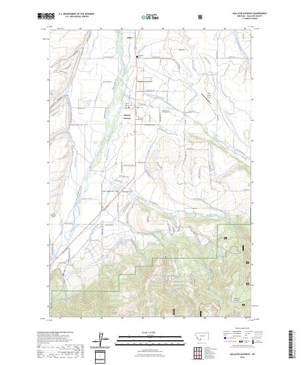 USGS Topographic Map – Gallatin Gateway