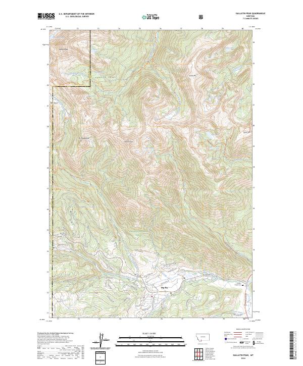 USGS Topographic Map – Gallatin Peak