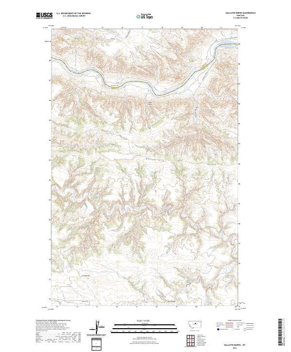USGS Topographic Map – Gallatin Rapids