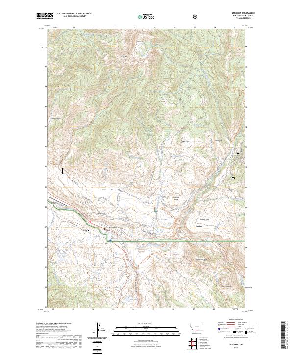 USGS Topographic Map – Gardiner