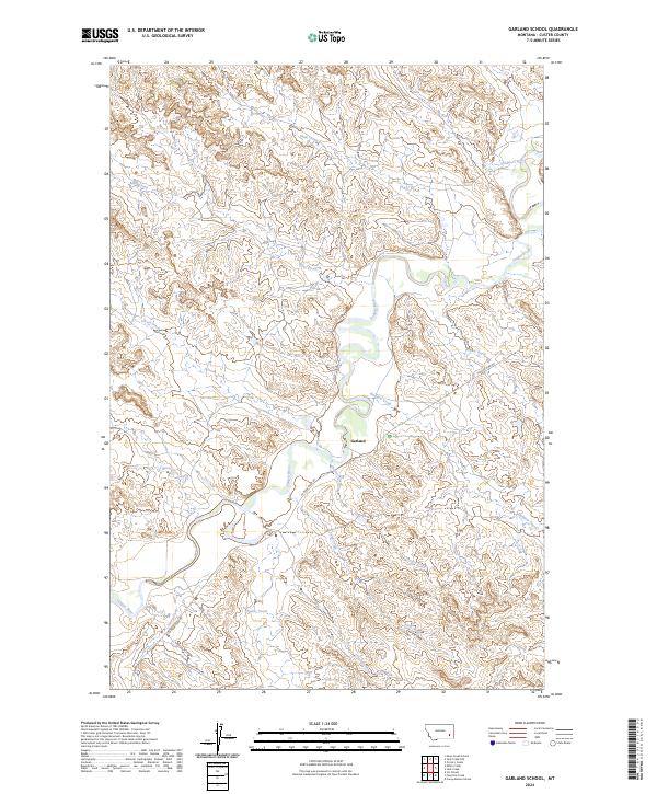 USGS Topographic Map – Garland School