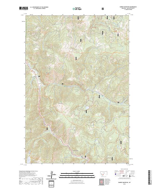USGS Topographic Map – Garnet Mountain