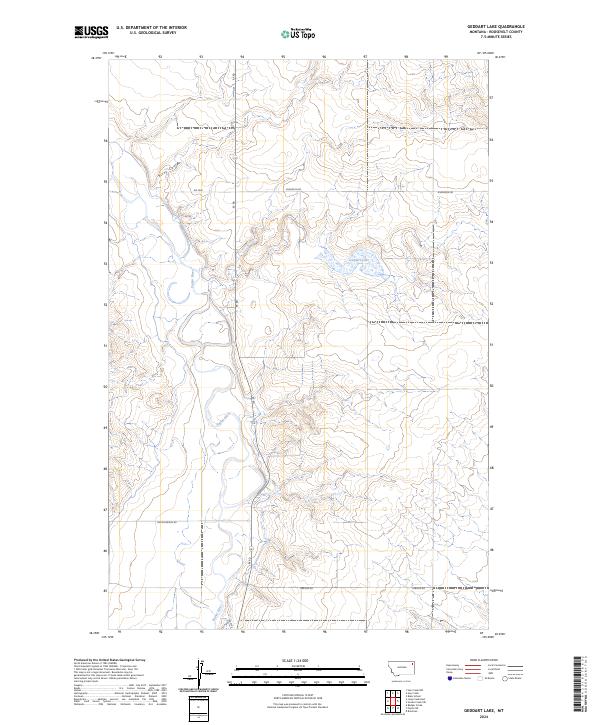 USGS Topographic Map – Geddart Lake