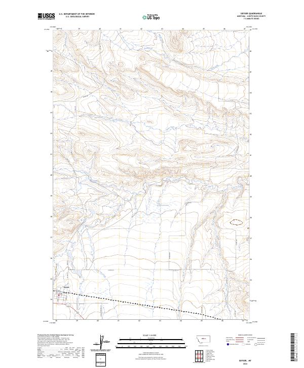 USGS Topographic Map – Geyser