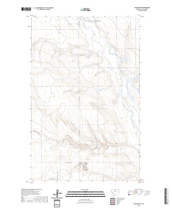 USGS Topographic Map – Gildford NW