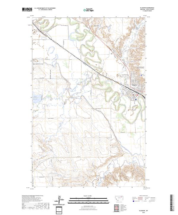 USGS Topographic Map – Glasgow