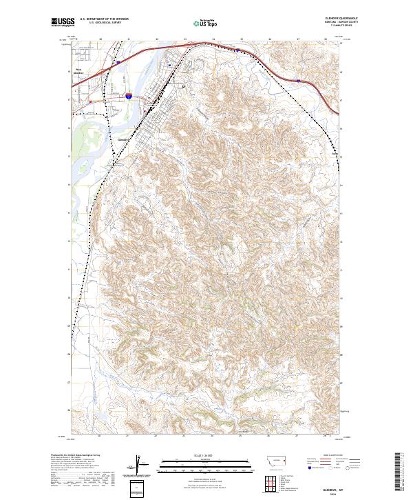 USGS Topographic Map – Glendive
