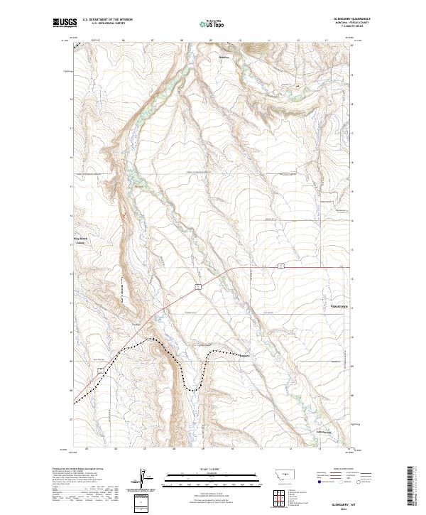 USGS Topographic Map – Glengarry