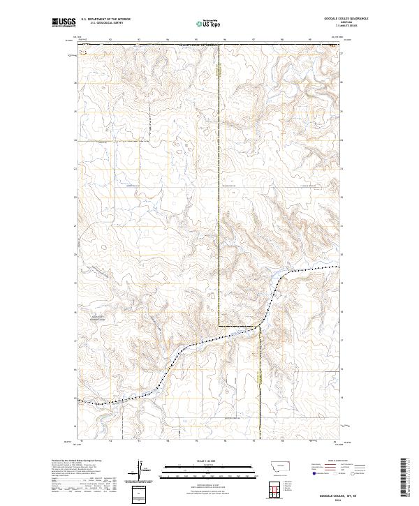 USGS Topographic Map – Goodale Coulee