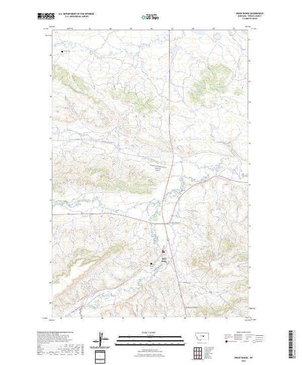 USGS Topographic Map – Grass Range