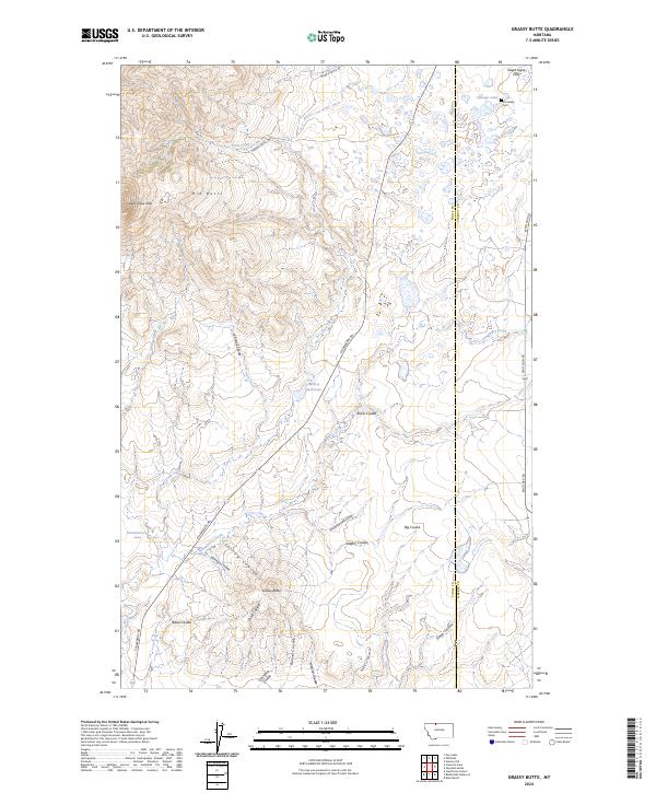 USGS Topographic Map – Grassy Butte