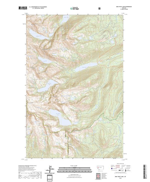 USGS Topographic Map – Gray Wolf Lake