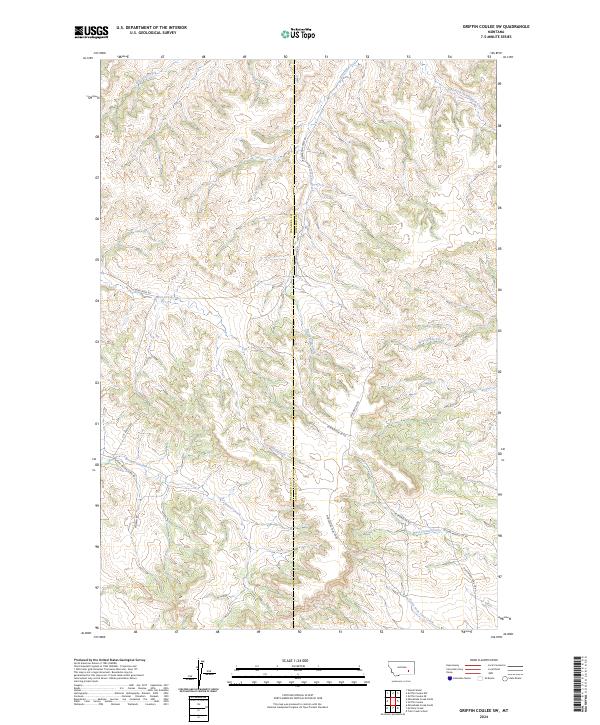 2024 Map of Griffin Coulee SW, 2024 Print