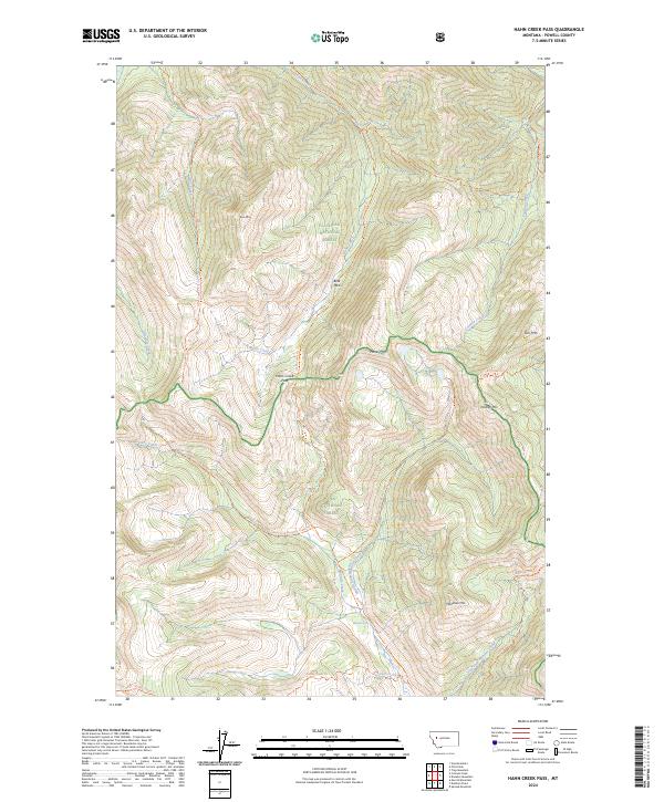 USGS Topographic Map – Hahn Creek Pass