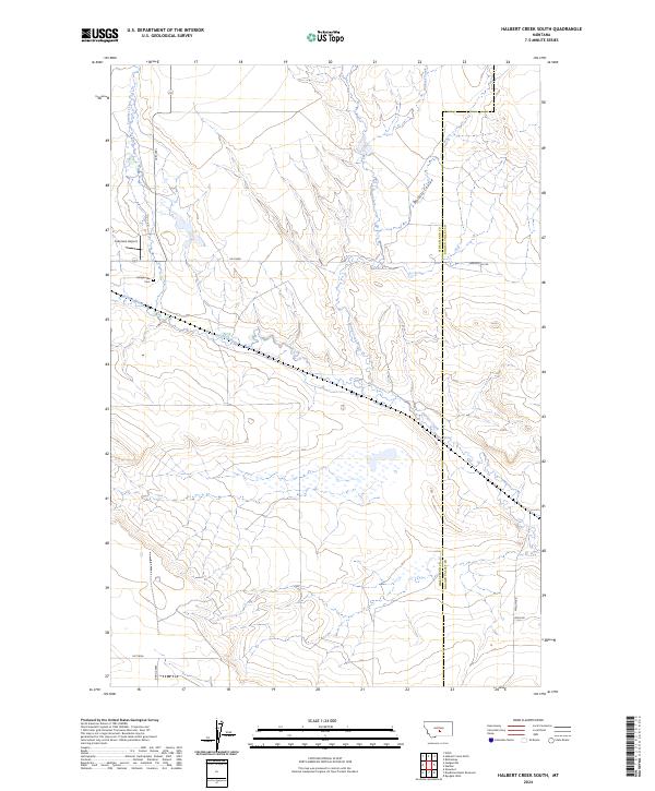 USGS Topographic Map – Halbert Creek South