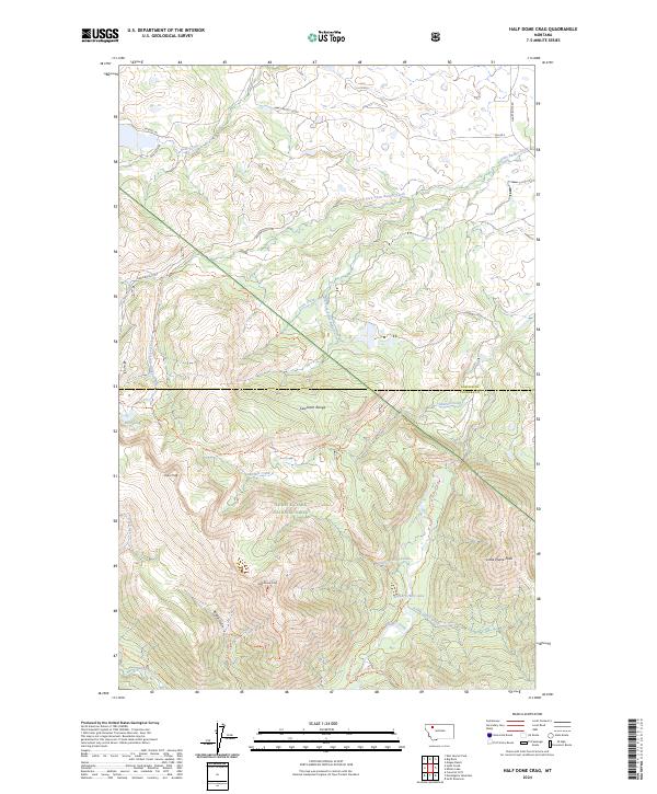 USGS Topographic Map – Half Dome Crag