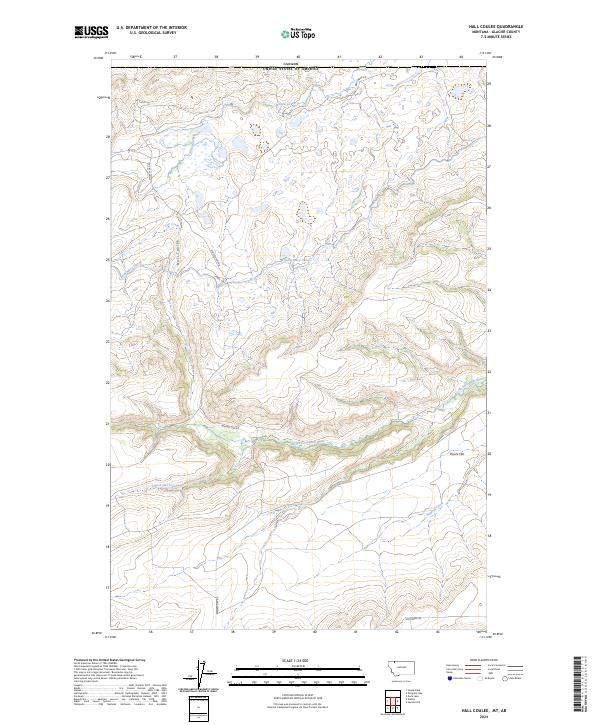 USGS Topographic Map – Hall Coulee