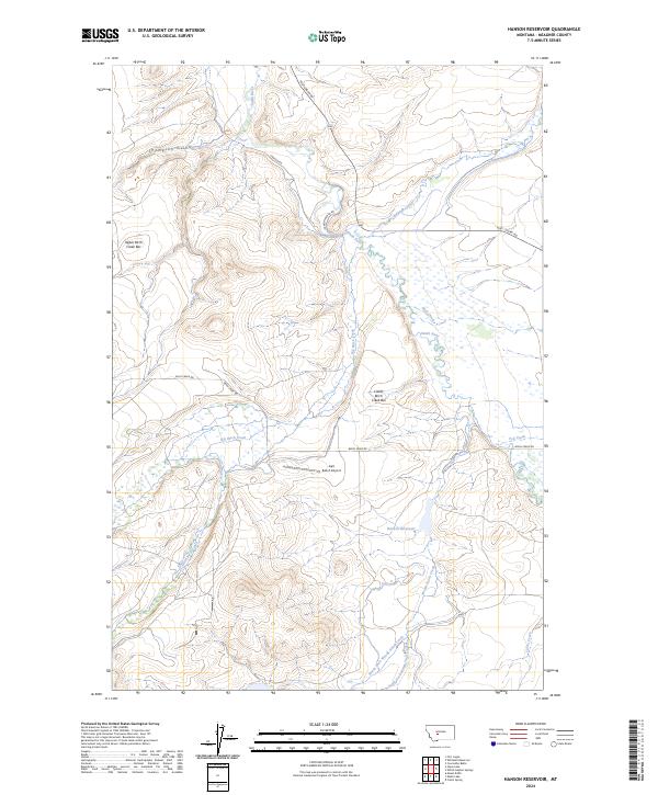 USGS Topographic Map – Hanson Reservoir