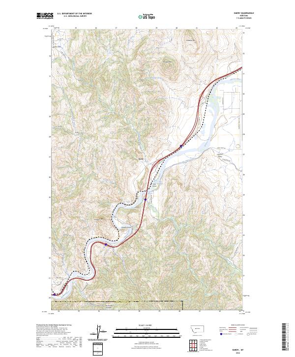 USGS Topographic Map – Hardy