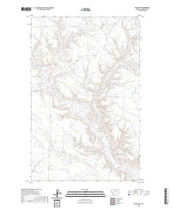 USGS Topographic Map – Harlem NW