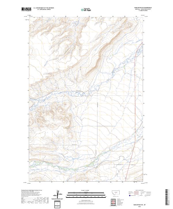 USGS Topographic Map – Harlowton SW