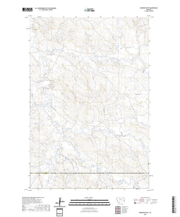 USGS Topographic Map – Harmon Butte