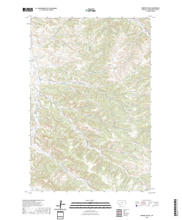 USGS Topographic Map – Harper Coulee
