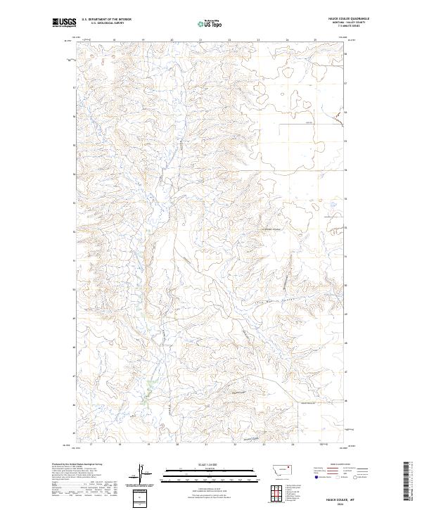 USGS Topographic Map – Hauck Coulee