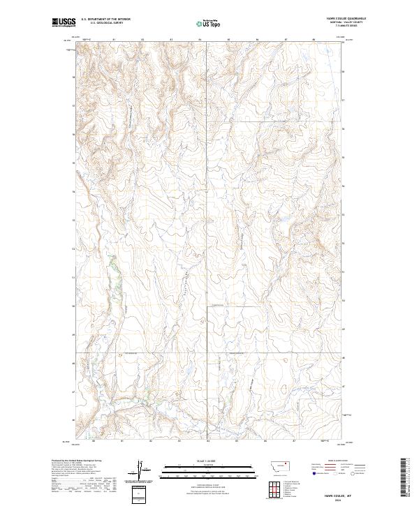 USGS Topographic Map – Hawk Coulee