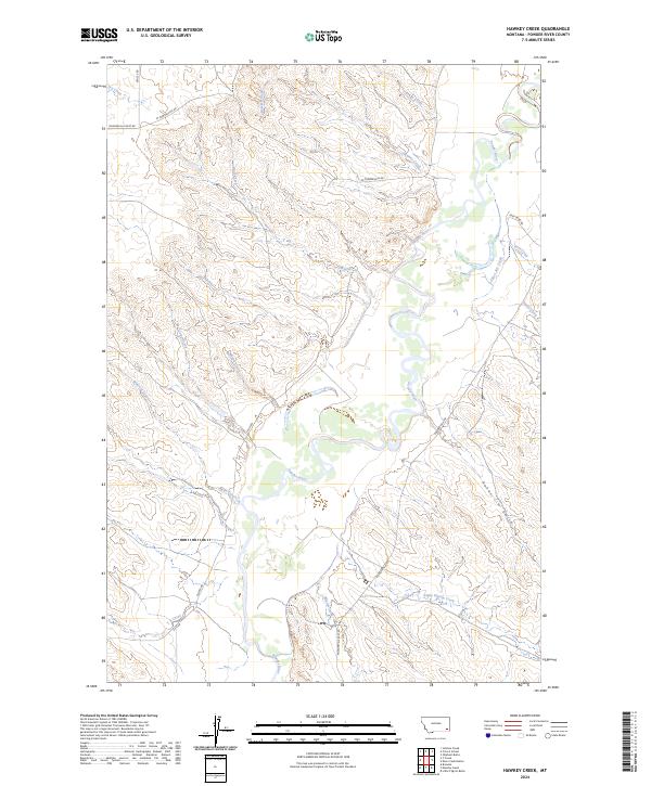 USGS Topographic Map – Hawkey Creek