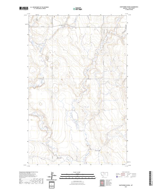 USGS Topographic Map – Hawthorne School