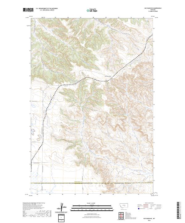 2024 Map of Hay Basin NE, 2024 Print