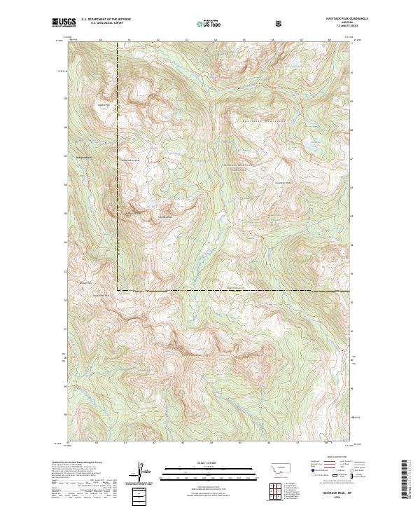 USGS Topographic Map – Haystack Peak