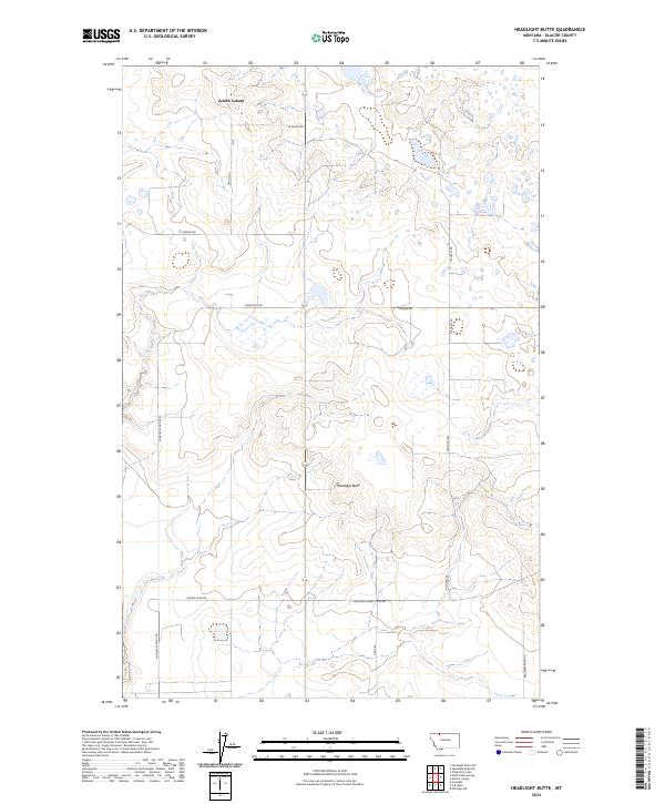 USGS Topographic Map – Headlight Butte