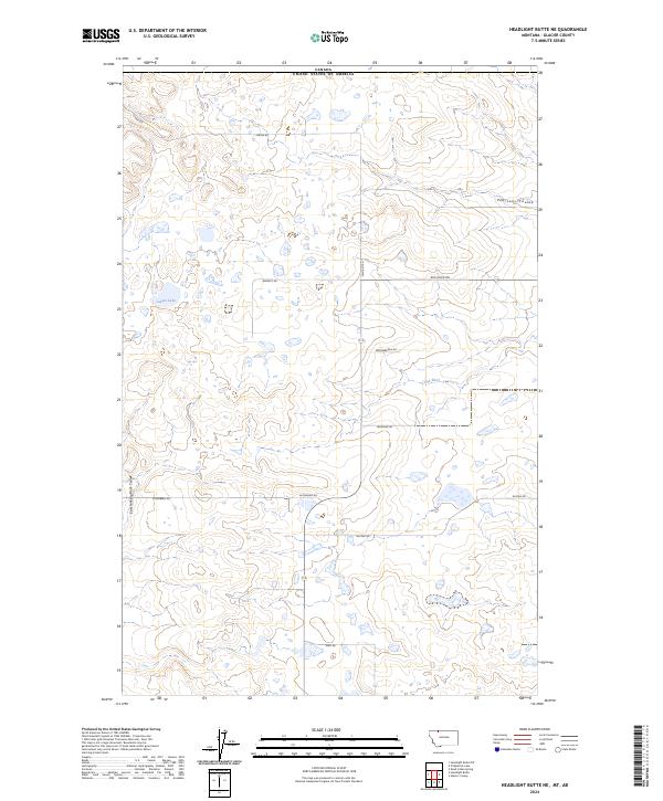 USGS Topographic Map – Headlight Butte NE