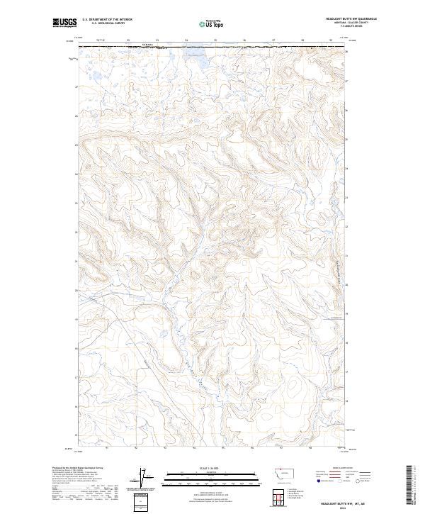 USGS Topographic Map – Headlight Butte NW