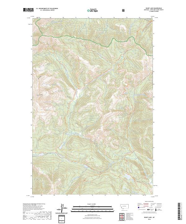 USGS Topographic Map – Heart Lake