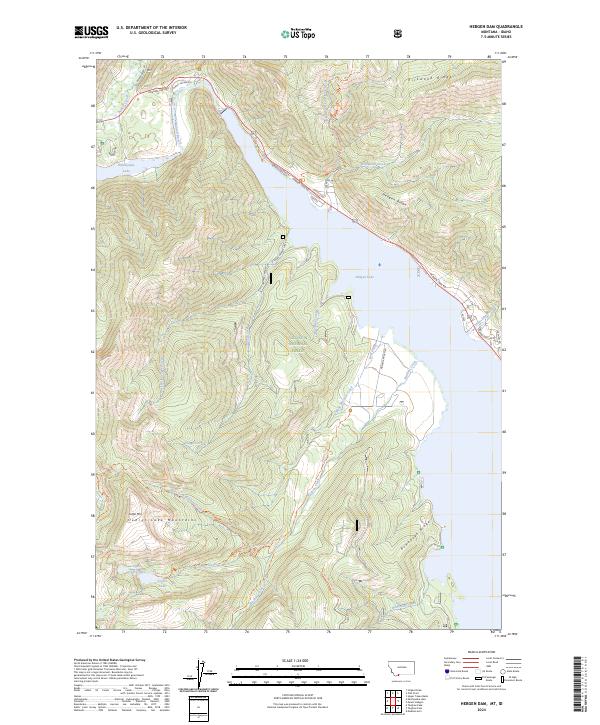 USGS Topographic Map – Hebgen Dam