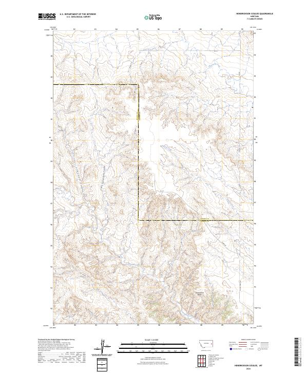 USGS Topographic Map – Hendrickson Coulee