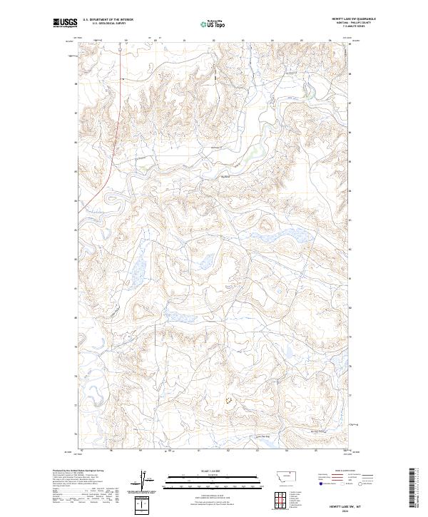 USGS Topographic Map – Hewitt Lake SW
