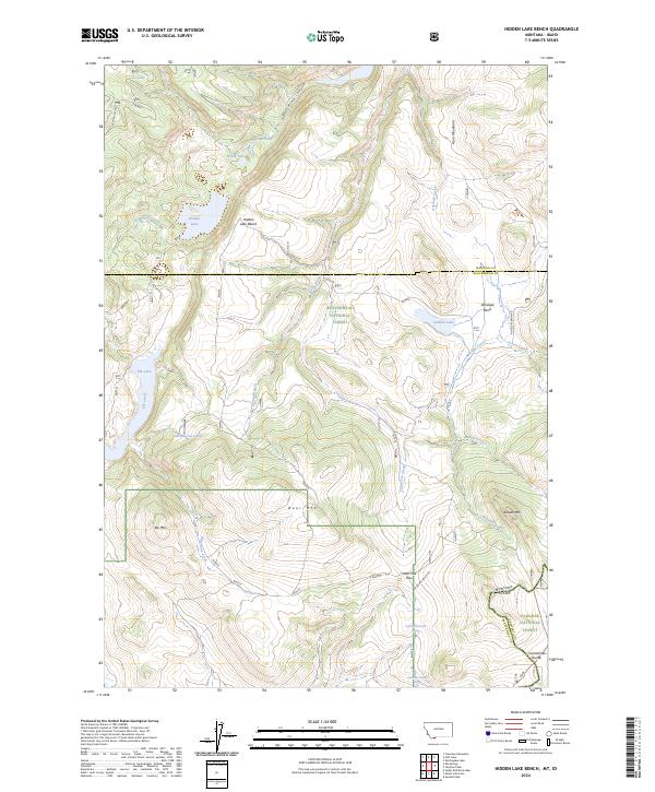 USGS Topographic Map – Hidden Lake Bench