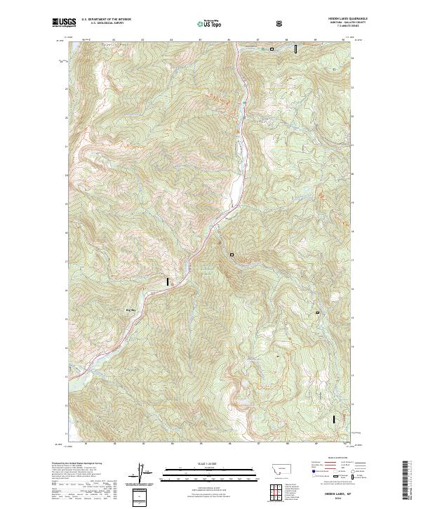 USGS Topographic Map – Hidden Lakes