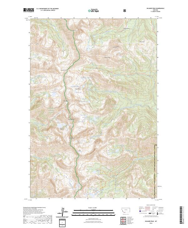 USGS Topographic Map – Hilgard Peak