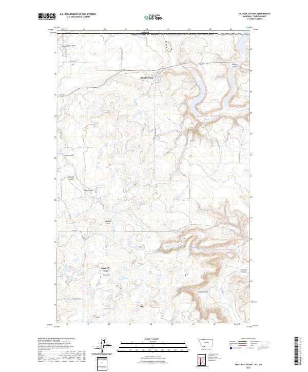USGS Topographic Map – Hillside Colony