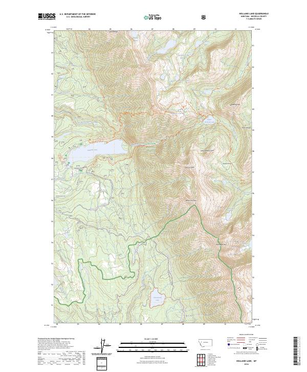USGS Topographic Map – Holland Lake